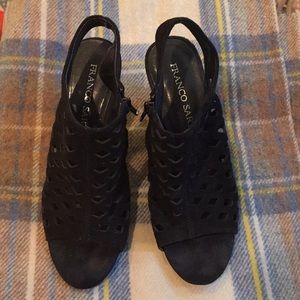 Franco Sarto suede leather wedge heels sandal